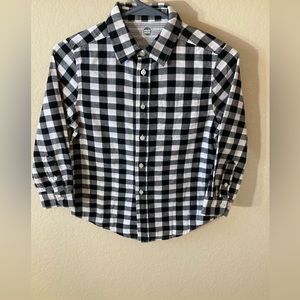 Wonder Nation Boy’s Buffalo Long Sleeve Cotton Shirt. Used. Sz S. Back-White